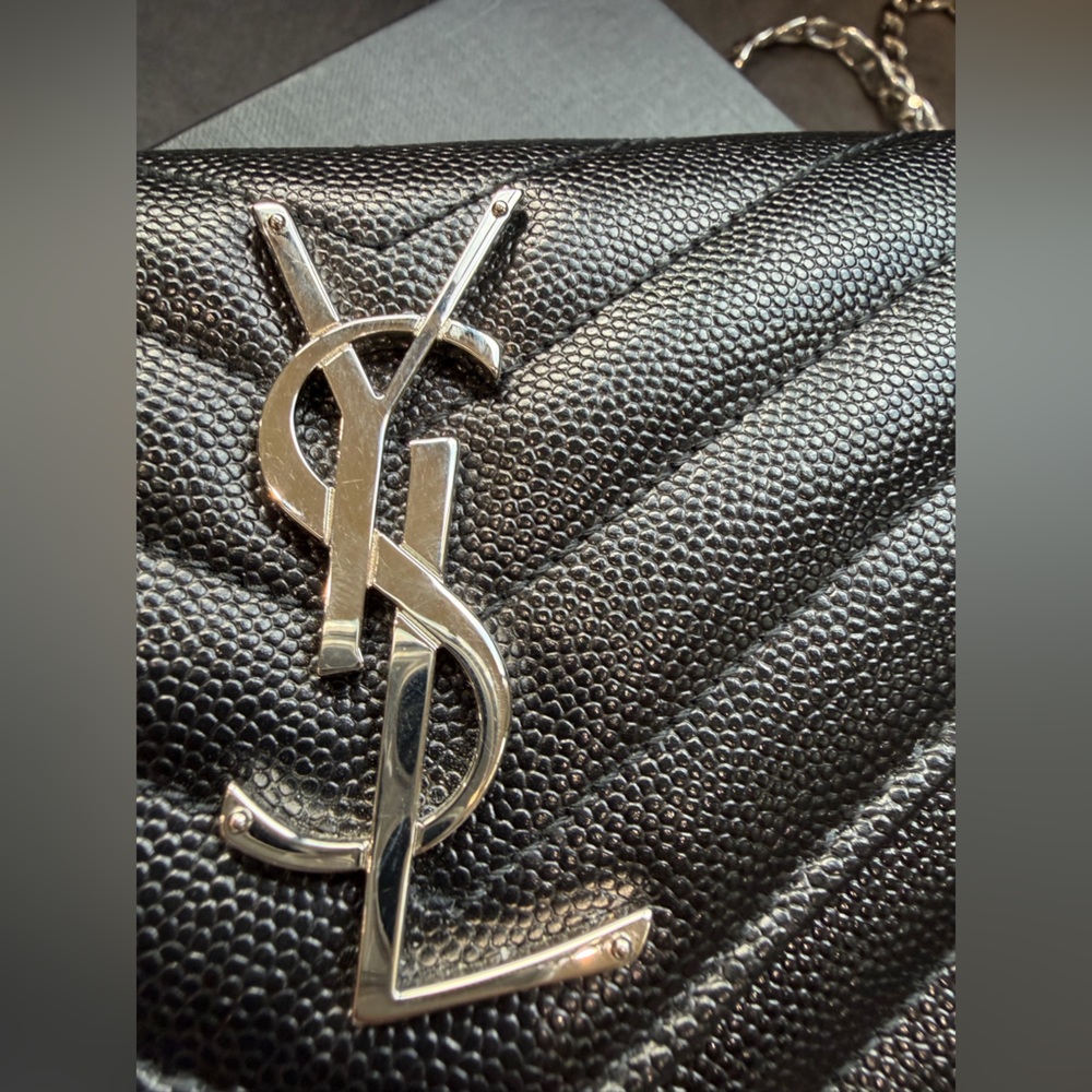Reserved -Yves Saint Laurent Cassandre envelope flap wallet on chain - Picture 9 of 15